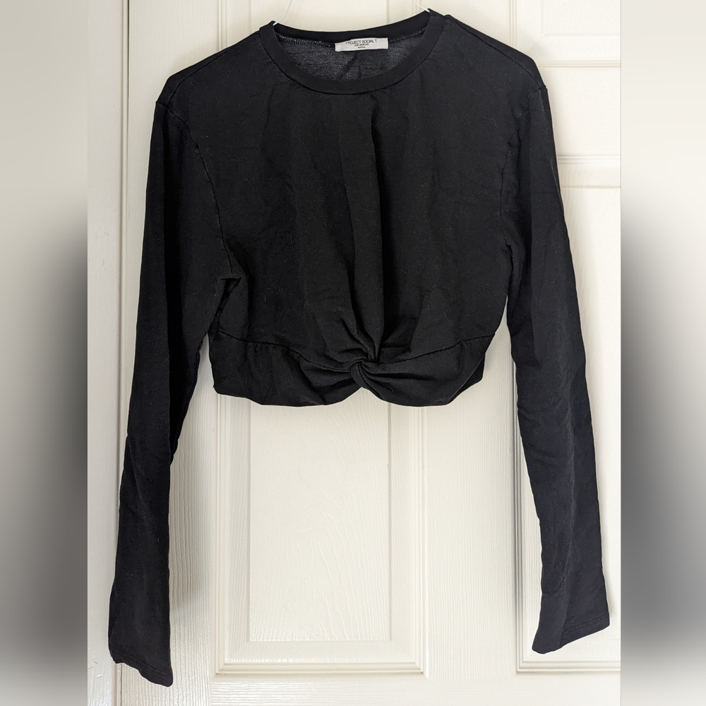 Project Social T Sz M cropped long sleeve